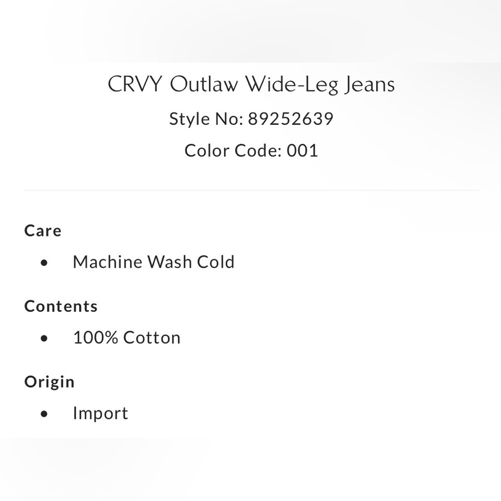We The Free CRVY Outlaw Mid-Rise Wide-Leg Jeans Size XL NWT - Picture 5 of 14
